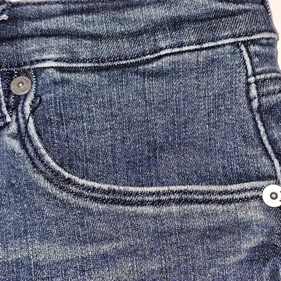 BlankNyc The Lenox High Rise Short Dark Wash Button Fly Raw Hem Sz 26 - Picture 5 of 14